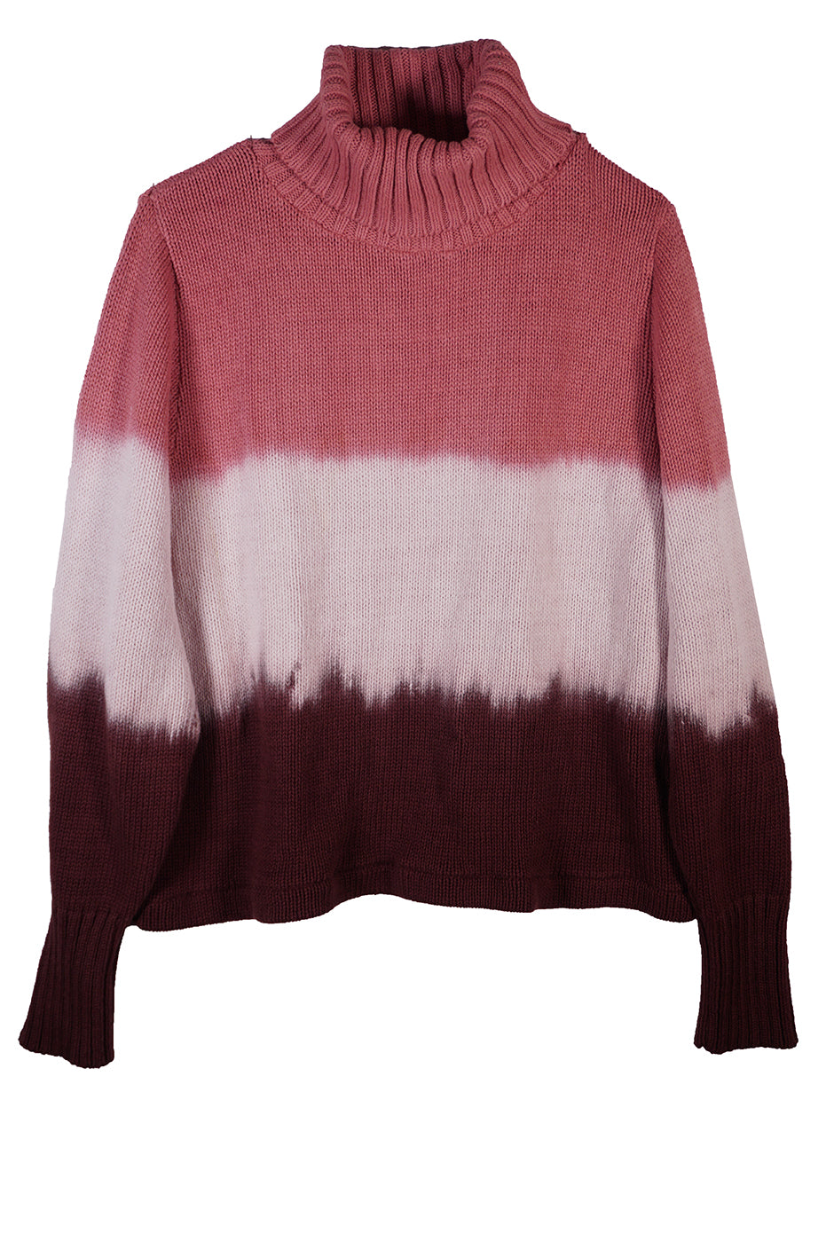 Tricolor Knit High Neck Pullover - Women - Ready-to-Wear