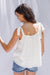 Paneros Clothing - Sustainable Fashion Ethical Designer White Tank Top for Women - Back View.