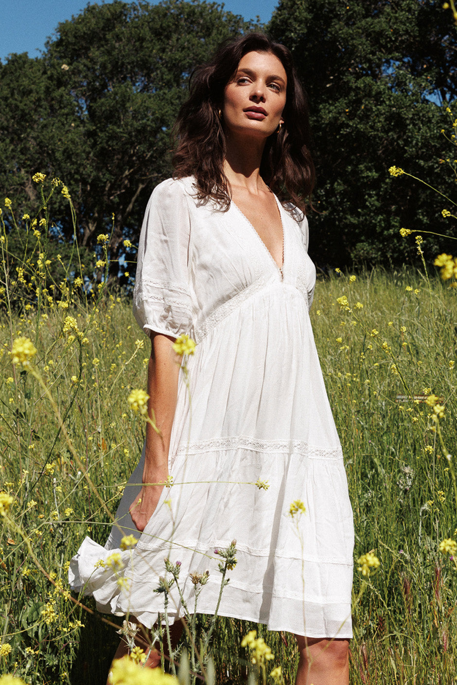 Tunic Dress, White, Sustainable Clothing Brand