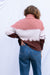 Neopolitan Revival turtleneck sweater for women by Paneros Clothing. Handmade Tie-Dye Upcycled from sustainable cotton. Back View.