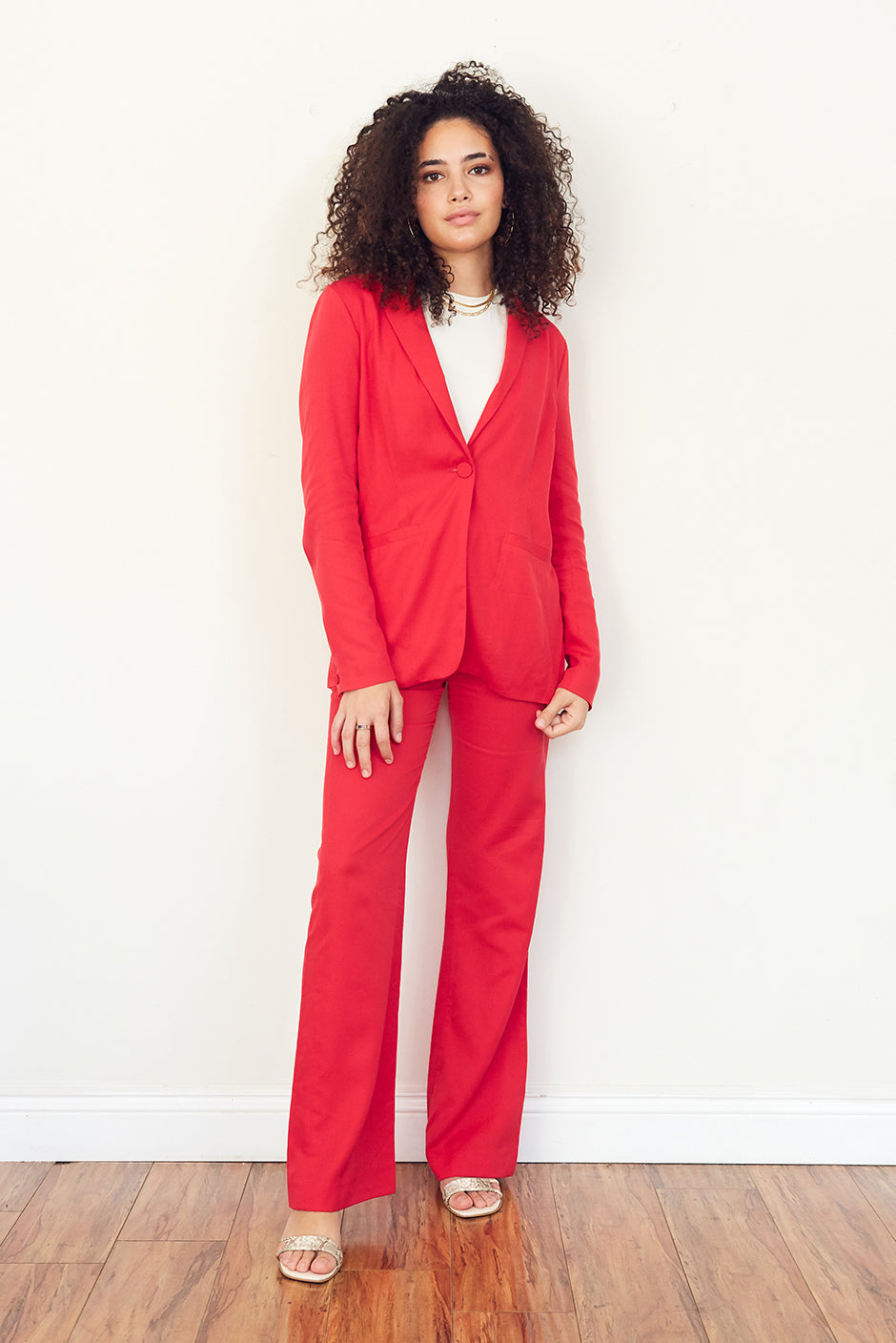 Sustainable Single Button Blazer in Tencel Fabric for Women the Kate Paneros Clothing