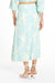 Sophie Ankle-length Skirt in Hawaiian Print for women by Paneros Clothing. Back view.