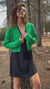 Limited Edition Crystal Button Diana Cardigan in Emerald