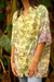 One of a kind handmade embellished Tie Dye Kai aloha shirt by Paneros Clothing. Hawaiian Kai Shirt // Hula Tie Dye, Size M. View 2