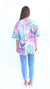 One of a kind handmade embellished Tie Dye Kai aloha shirt by Paneros Clothing. Hawaiian Kai Shirt // Radiant Tie Dye, Size XL. View 4